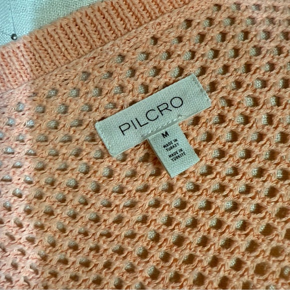 Pilcro x Anthropologie Floral Peach Open-Knit Sweater - Picture 11 of 11